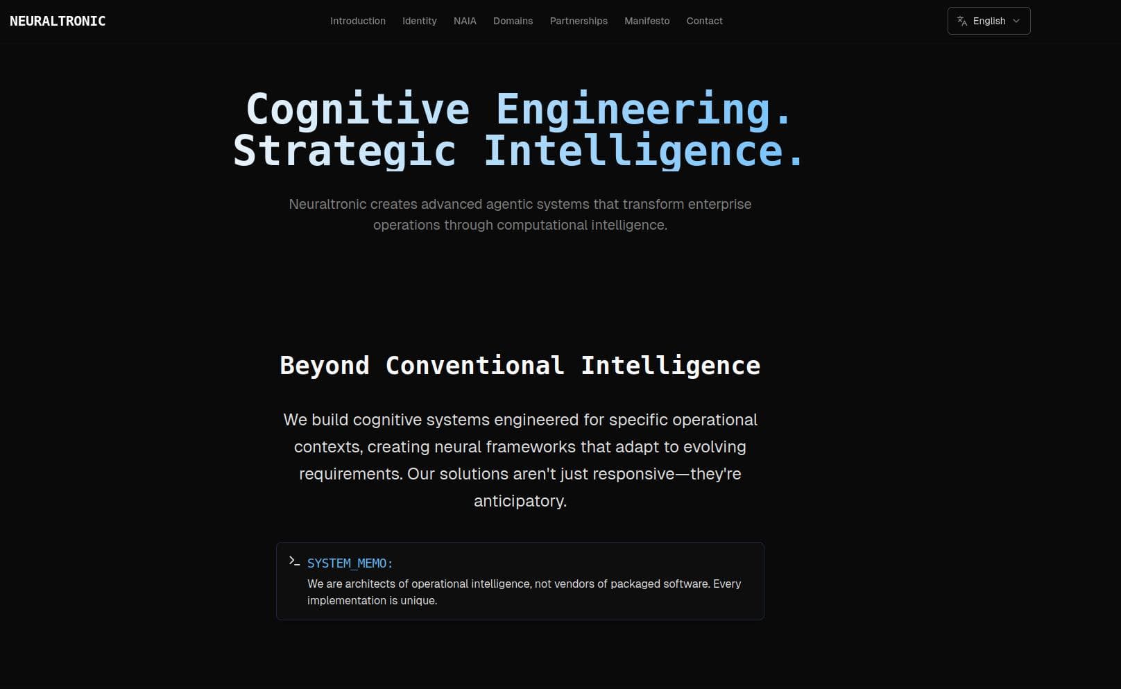 Criação e Desenvolvimento Completo do Website Neuraltronic AI