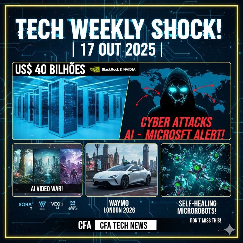 Destaques Tecnológicos da Semana: IA, Cibersegurança e Infraestrutura (17/10/25)
