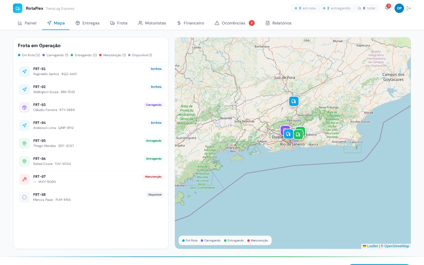 Imagem 2 do projeto RotaFlex — Sistema de Gestão de Rotas e Logística